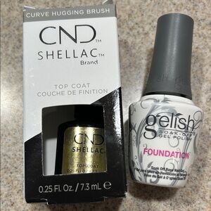 CND Shellac Top Coat and Gelish Foundation LOT!